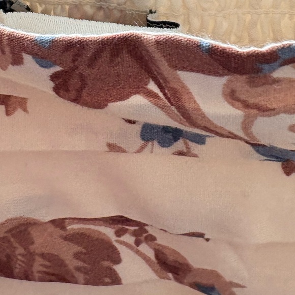 ABERCROMBIE Emerson pippin dress in blue brown cream Floral Puff Sleeve XS - Picture 4 of 4